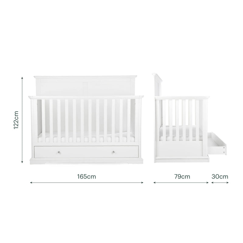 CuddleCo Beaumont Grand 3 Piece Nursery Furniture Set - White
