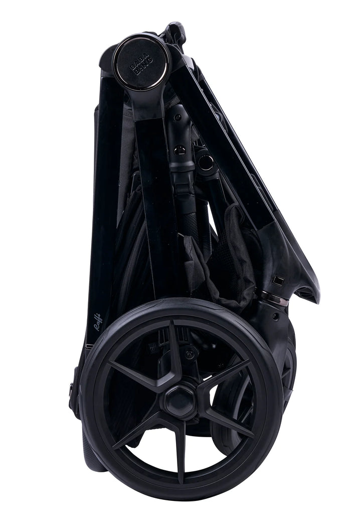 Bababing Raffi MKII 18 Piece Travel System, Home & Feeding Bundle - Satin Black + FREE Auto Fold Stroller