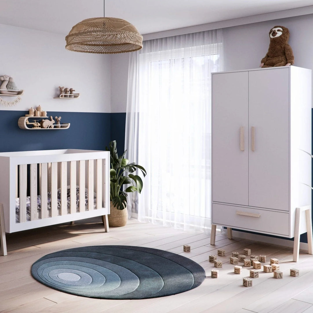 Babystyle Arendelle Cot Bed & Wardrobe + Tutti Bambini Rio Drawers