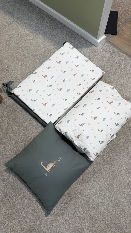 EX DISPLAY Funnababy Dino Cot Bedding Set
