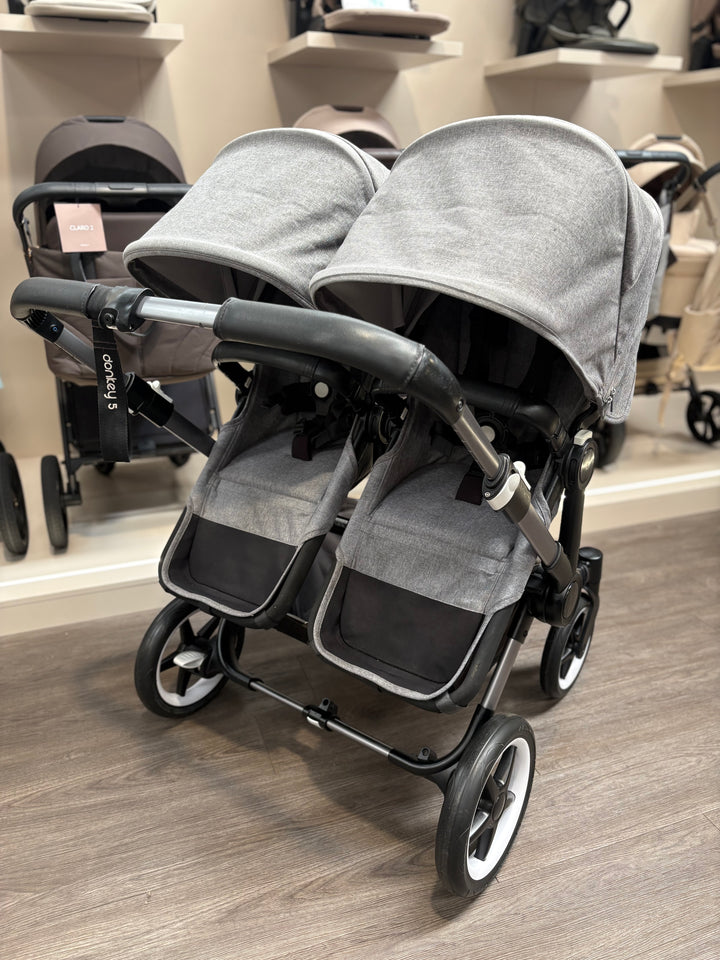 PRE LOVED Bugaboo Donkey5 Twin Bundle - Grey Melange
