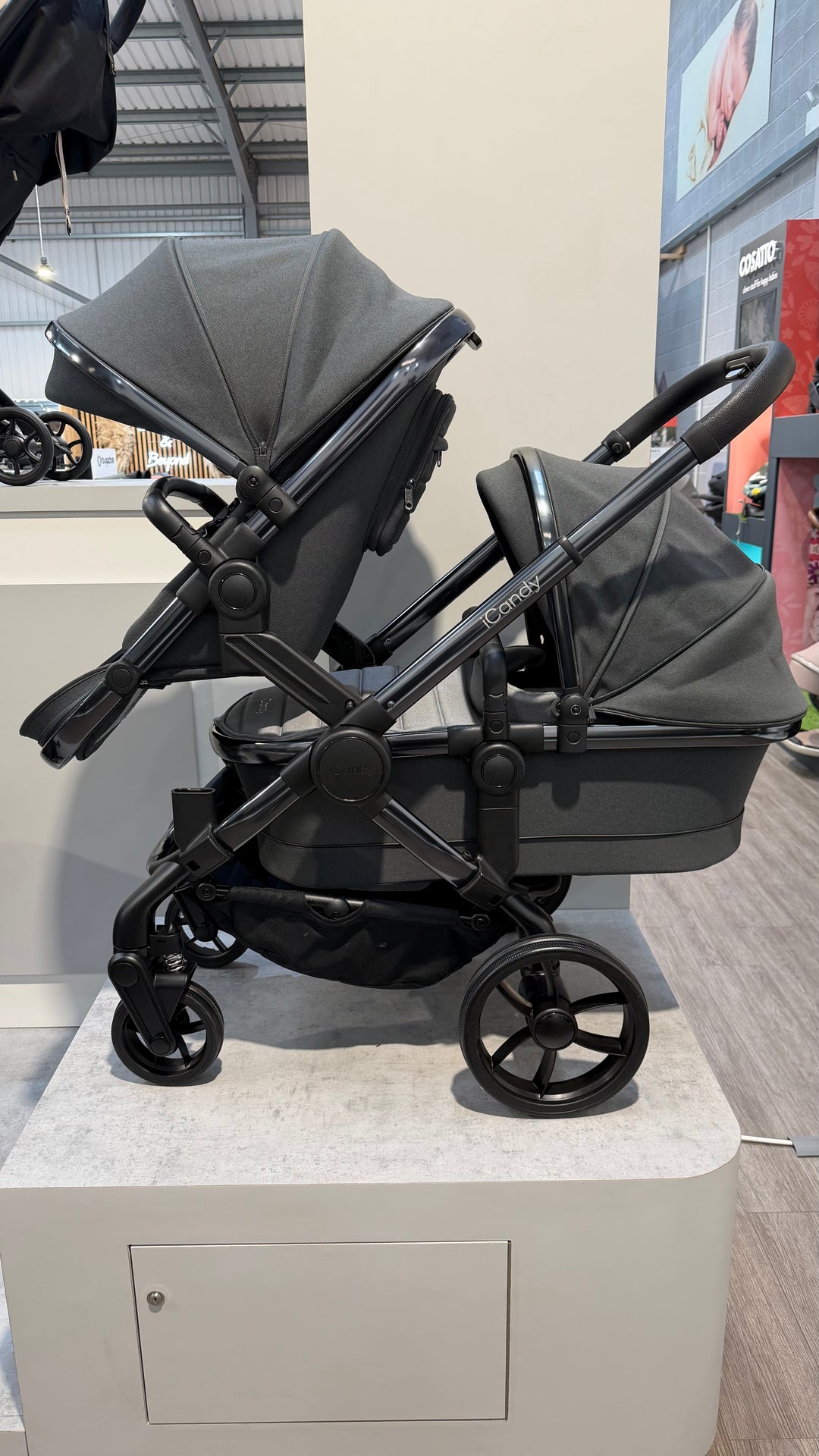 EX DISPLAY iCandy Peach 7 Double Tandem - Truffle