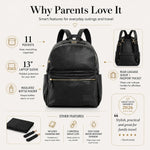 Kiin Allis Baby Lux Changing Backpack - Black