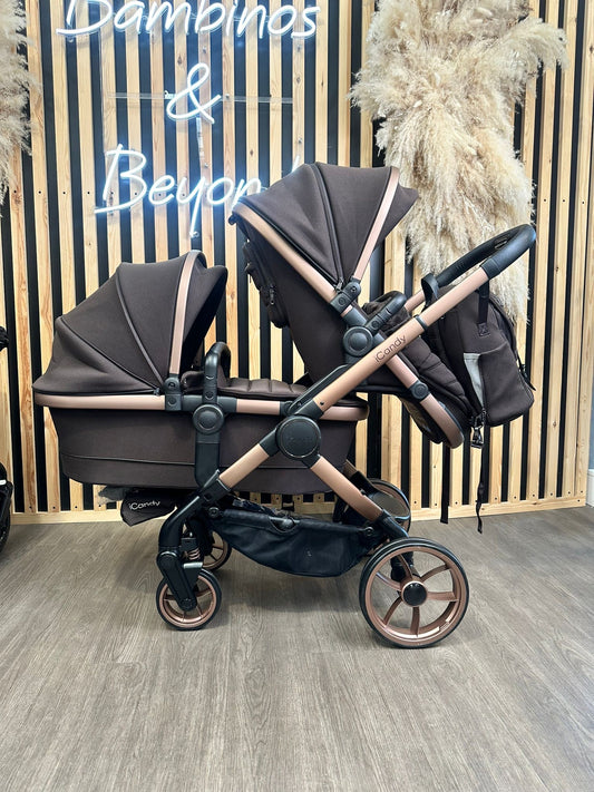 PRE LOVED iCandy Peach 7 Double Travel System - Pecan