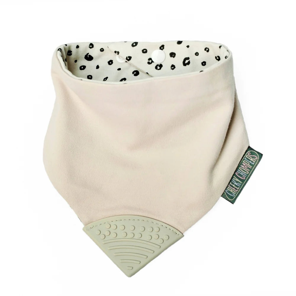 Cheeky Chompers Neckerchew Teething Dribble Bib - Leopard Spot
