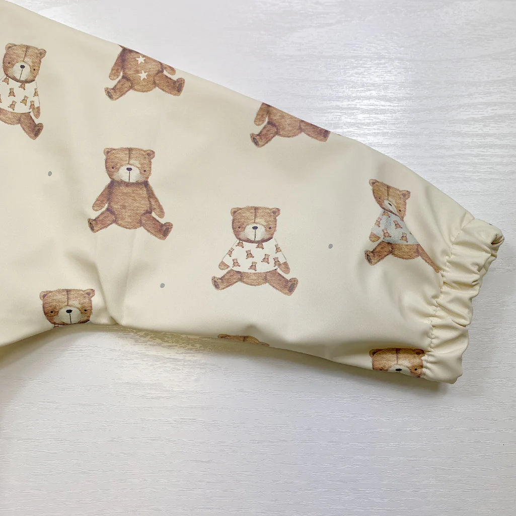 Bobbin & Bumble Long Sleeved Baby Bib - Teddy Bear