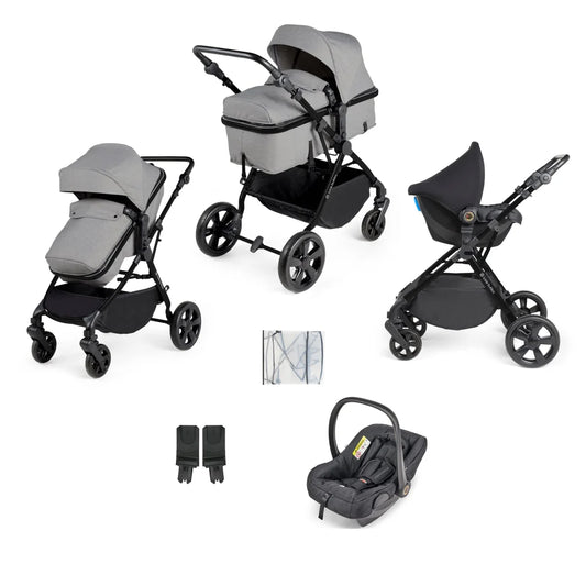 Ickle Bubba Comet 3in1 Travel System With Astral Car Seat - Black/Space Grey