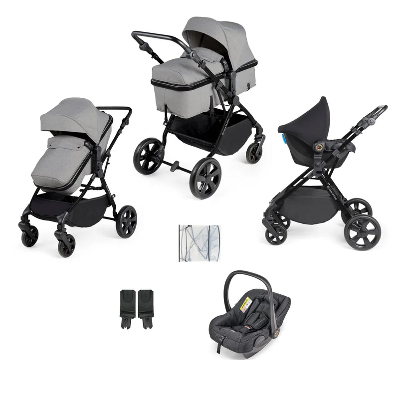 Ickle Bubba Comet 3in1 Travel System With Astral Car Seat - Black/Space Grey
