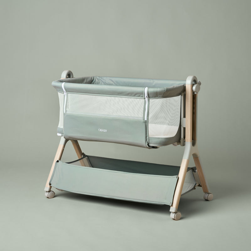 Obaby Cloud Bedside Crib - Sage