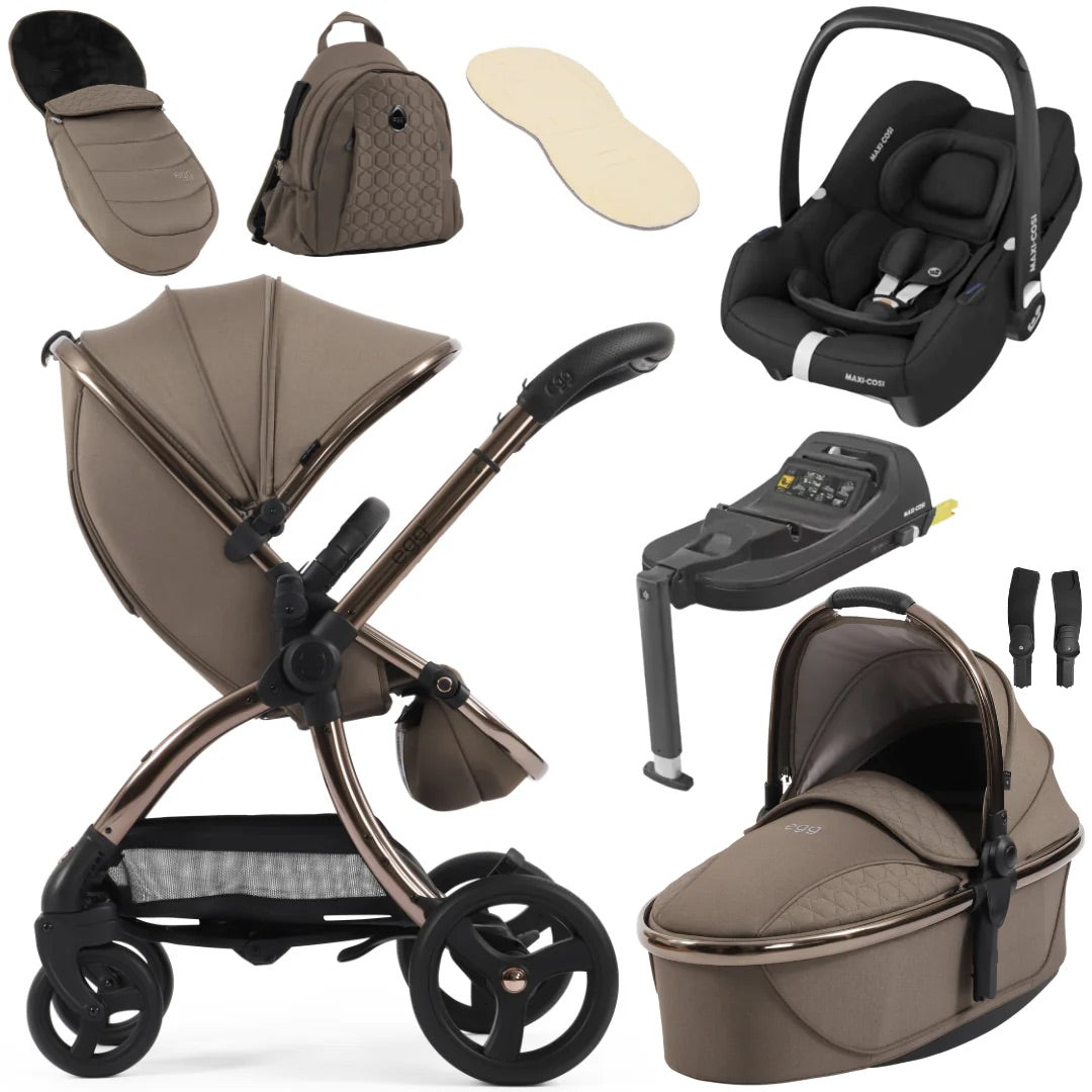 egg3 Luxury Bundle with Maxi-Cosi Cabriofix i-Size Car Seat - Mink