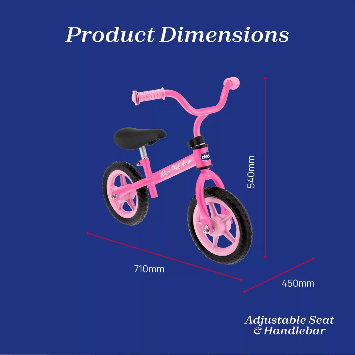 Chicco Toy Balance Bike - Pink Arrow