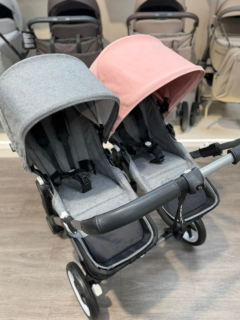 PRE LOVED Bugaboo Donkey5 Duo Pushchair - Grey Melange/Morning Pink