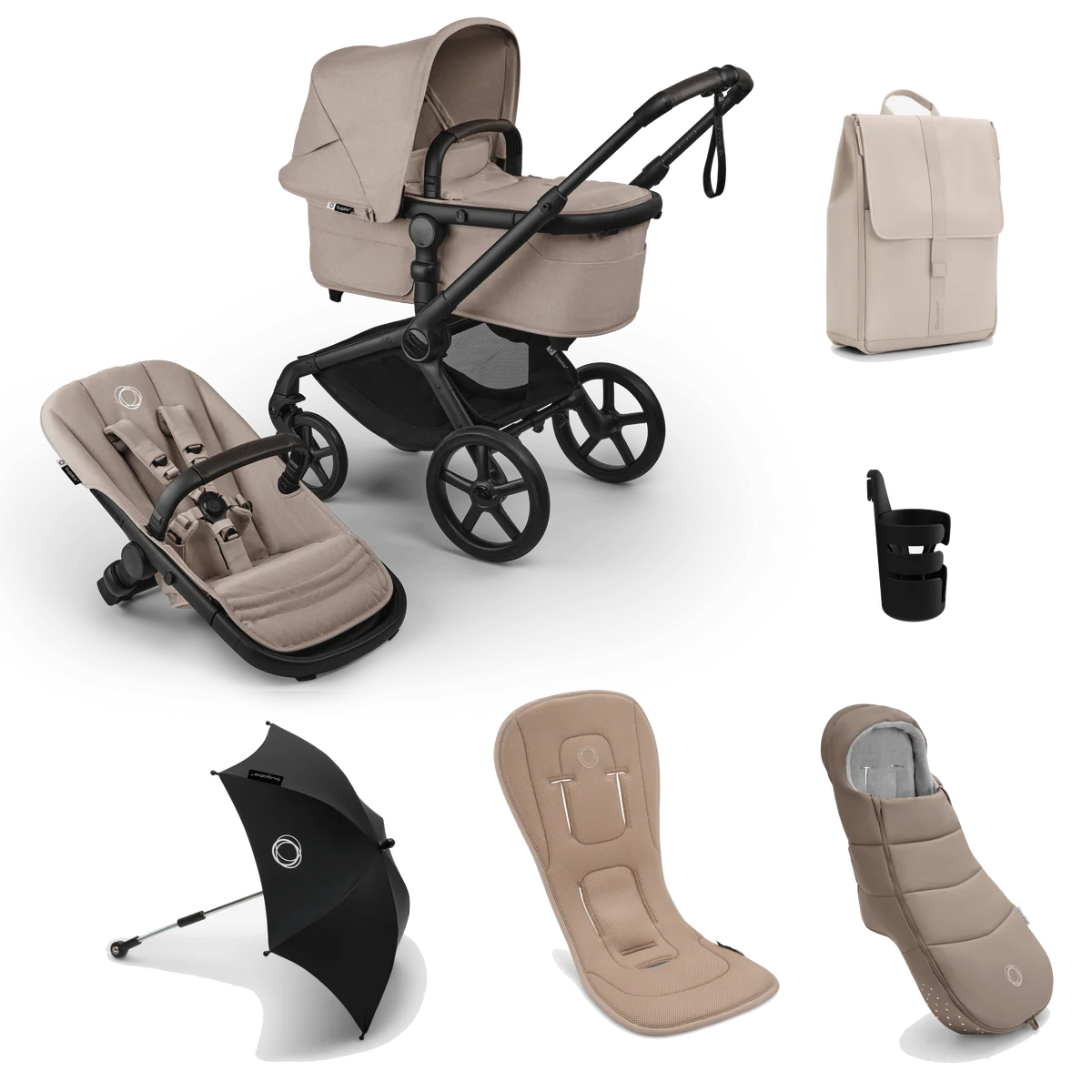 Bugaboo Fox 5 Renew Ultimate Pebble 360 Pro2 Bundle - Desert Taupe