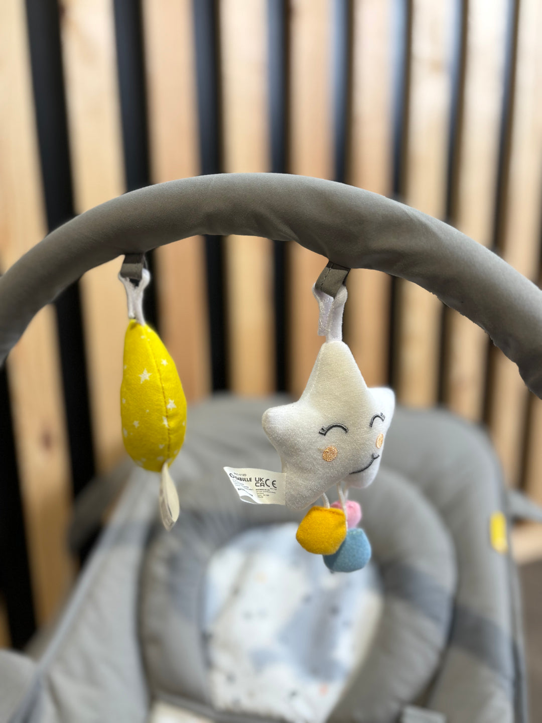 PRE LOVED Badabulle Easy Bouncer 2-in-1 Rocker - Moonlight Grey