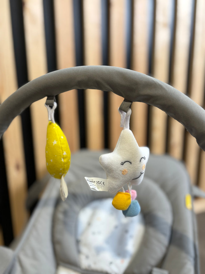 PRE LOVED Badabulle Easy Bouncer 2-in-1 Rocker - Moonlight Grey