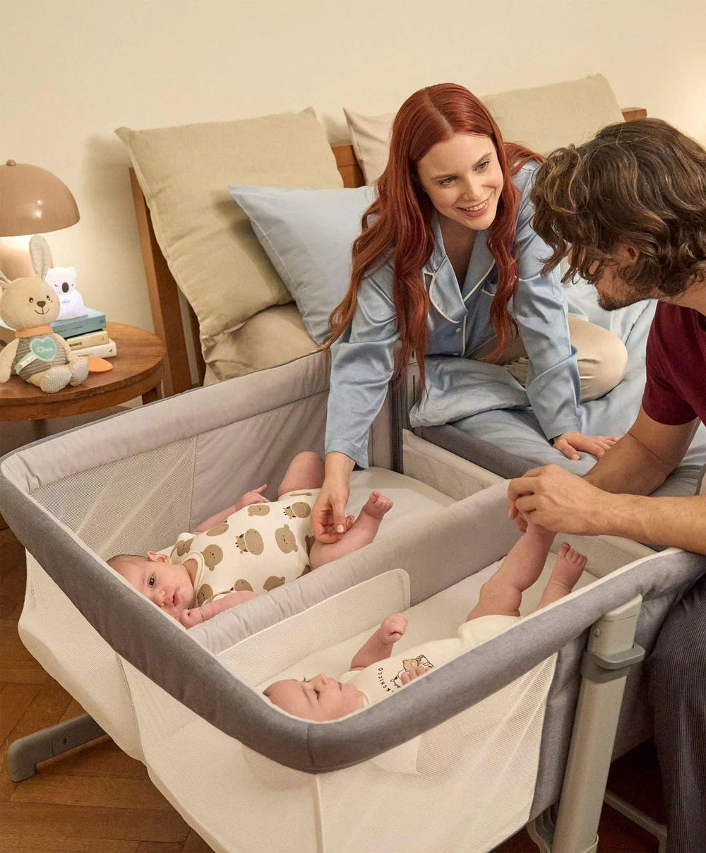Chicco Next2Me Twins Bedside Crib - Magnet Grey – Bambinosandbeyond