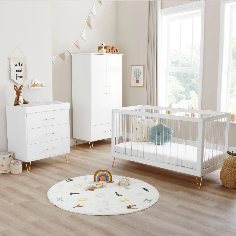 Babymore Kimi XL Acrylic 3 Piece Nursery Room Set