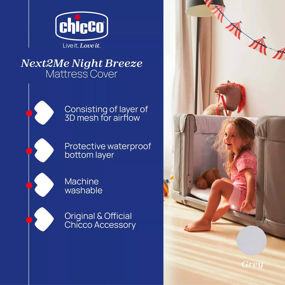 Chicco Next2Me Forever Night Breeze Mattress Cover