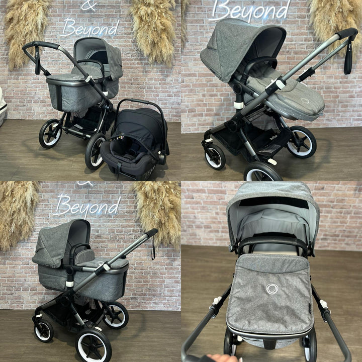 PRE LOVED Bugaboo Fox 3 Travel System - Grey Melange