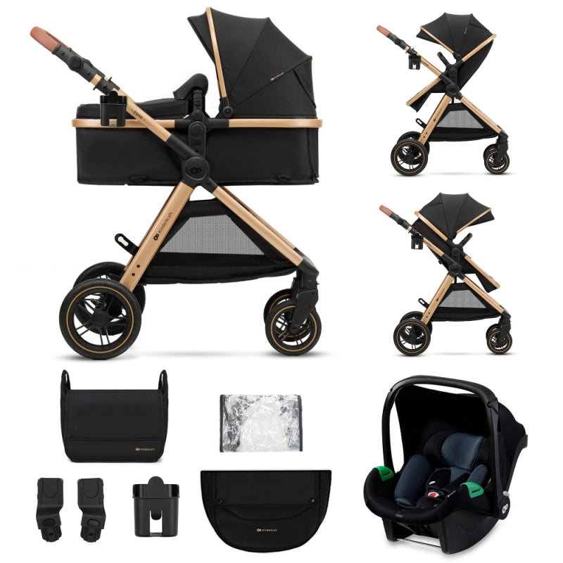 Kinderkraft Esme Pro 3in1 Travel System With Mink Pro2 Car Seat - Pure Black