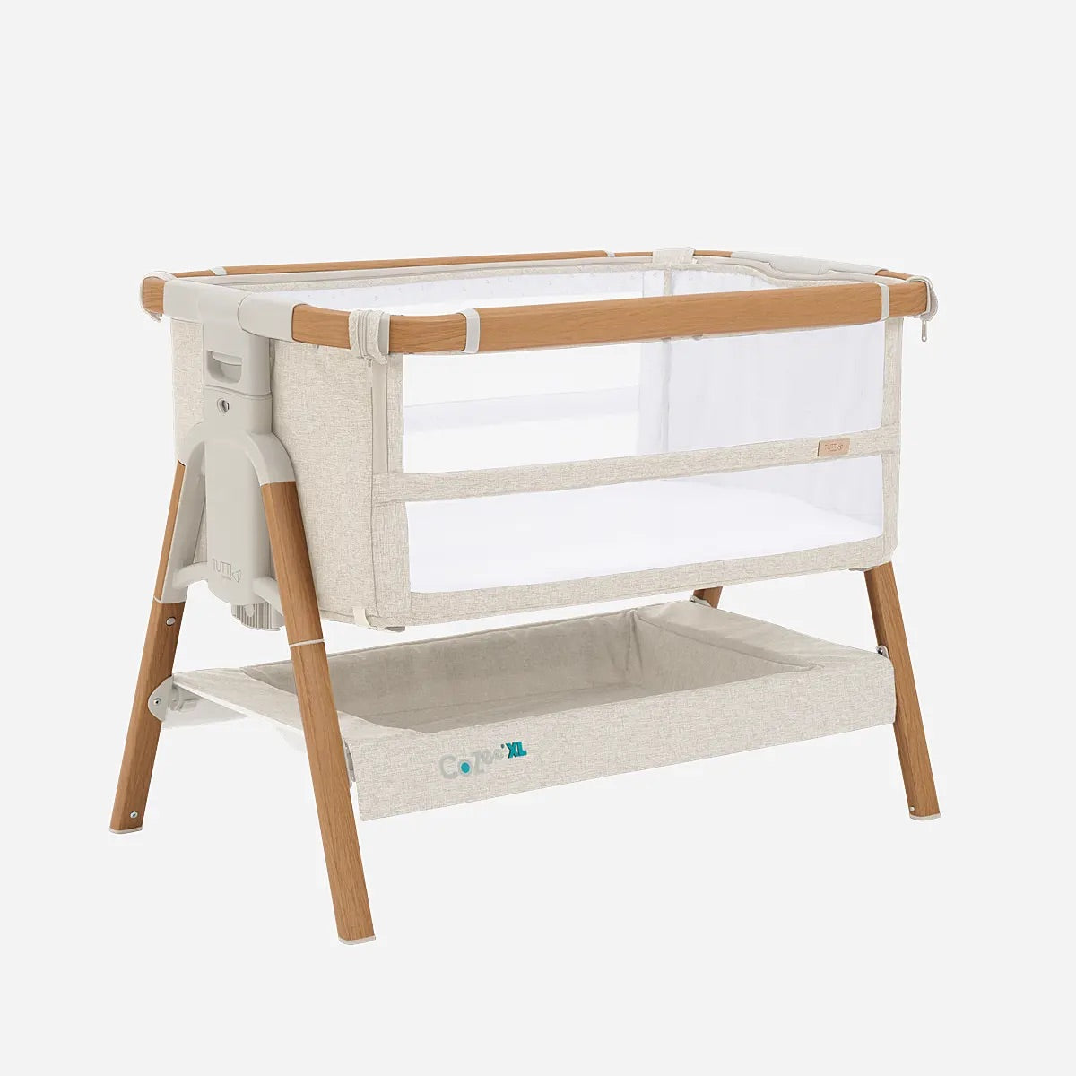 Tutti Bambini CoZee XL Bedside Crib and Cot – Scandinavian Walnut