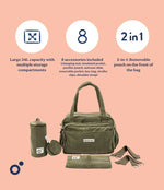 Doomoo Corduroy Soft Changing Bag - Khaki