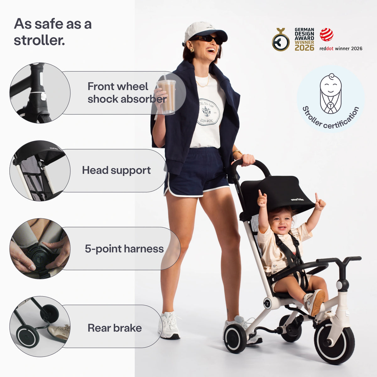 smarTrike Wonder Stroller Trike - Moonlight