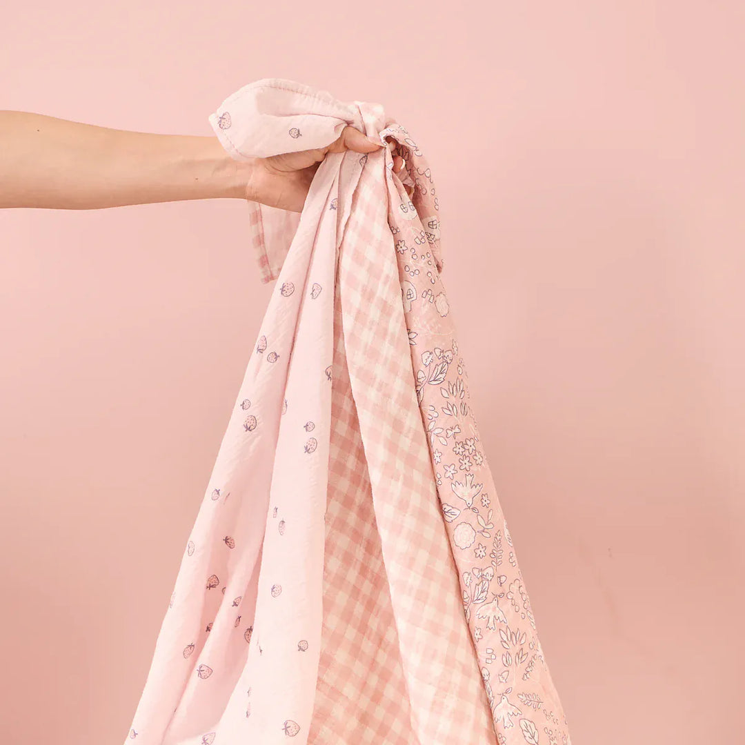 Tutti Bambini Muslin Squares 3pk - Tiny Tails