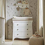CuddleCo Clara 3 Piece Nursery Furniture Set  - White & Ash