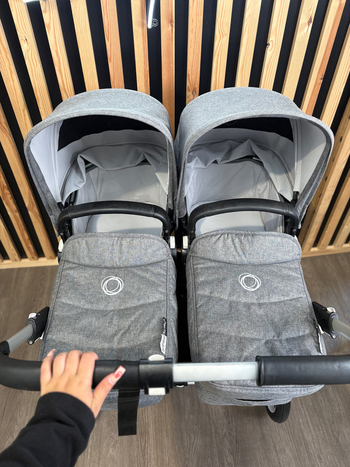 PRE LOVED Bugaboo Donkey3 Twin Pushchair - Grey Melange