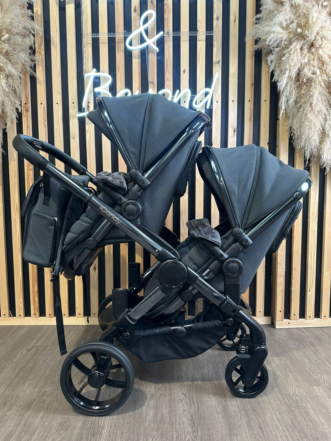 PRE LOVED iCandy Peach 7 Twin Bundle - Dark Grey