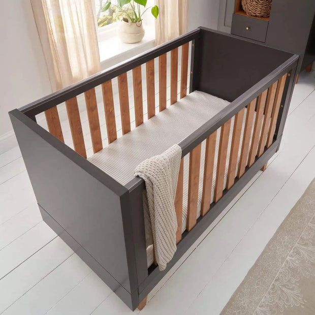 Tutti Bambini Como 2 Piece Nursery Room Set – Slate Grey/Rosewood