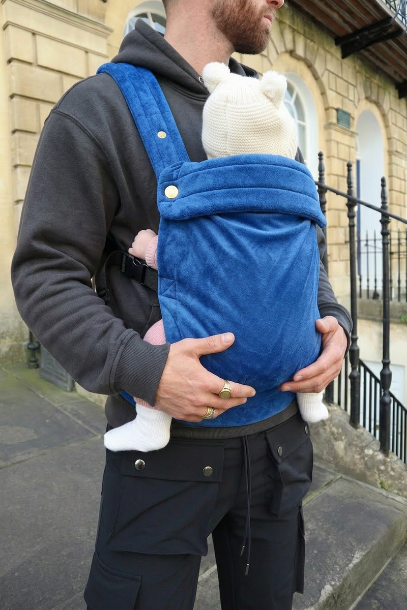 Bizzi Growin Velvet Baby Carrier - True Blue