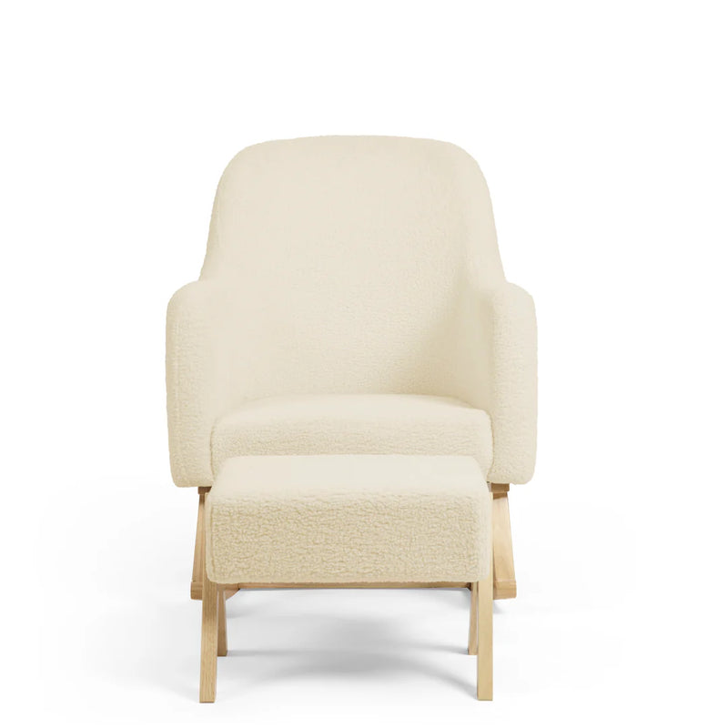 Ickle Bubba Roxby Nursing Chair + Stool - Cloud