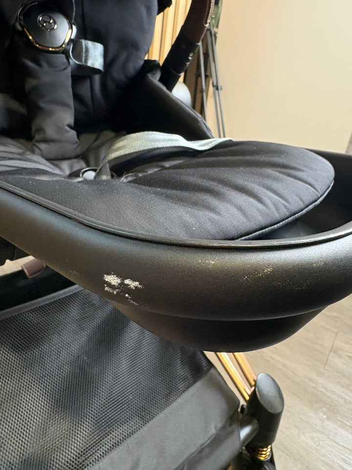 PRE LOVED Cybex Priam Travel System - Sepia Black on Rose Gold