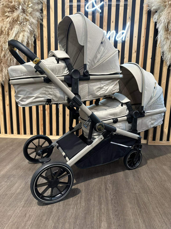 PRE LOVED My Babiie MB33 Twin Pushchair - Ivory