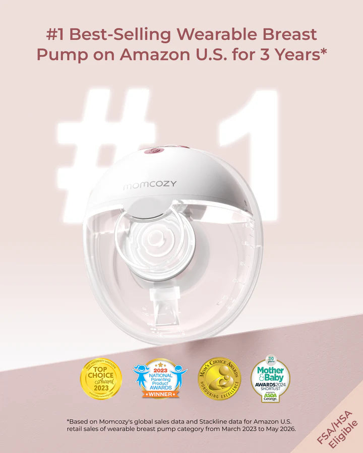 Momcozy M5 Wearable Electric Breast Pump - Maroon
