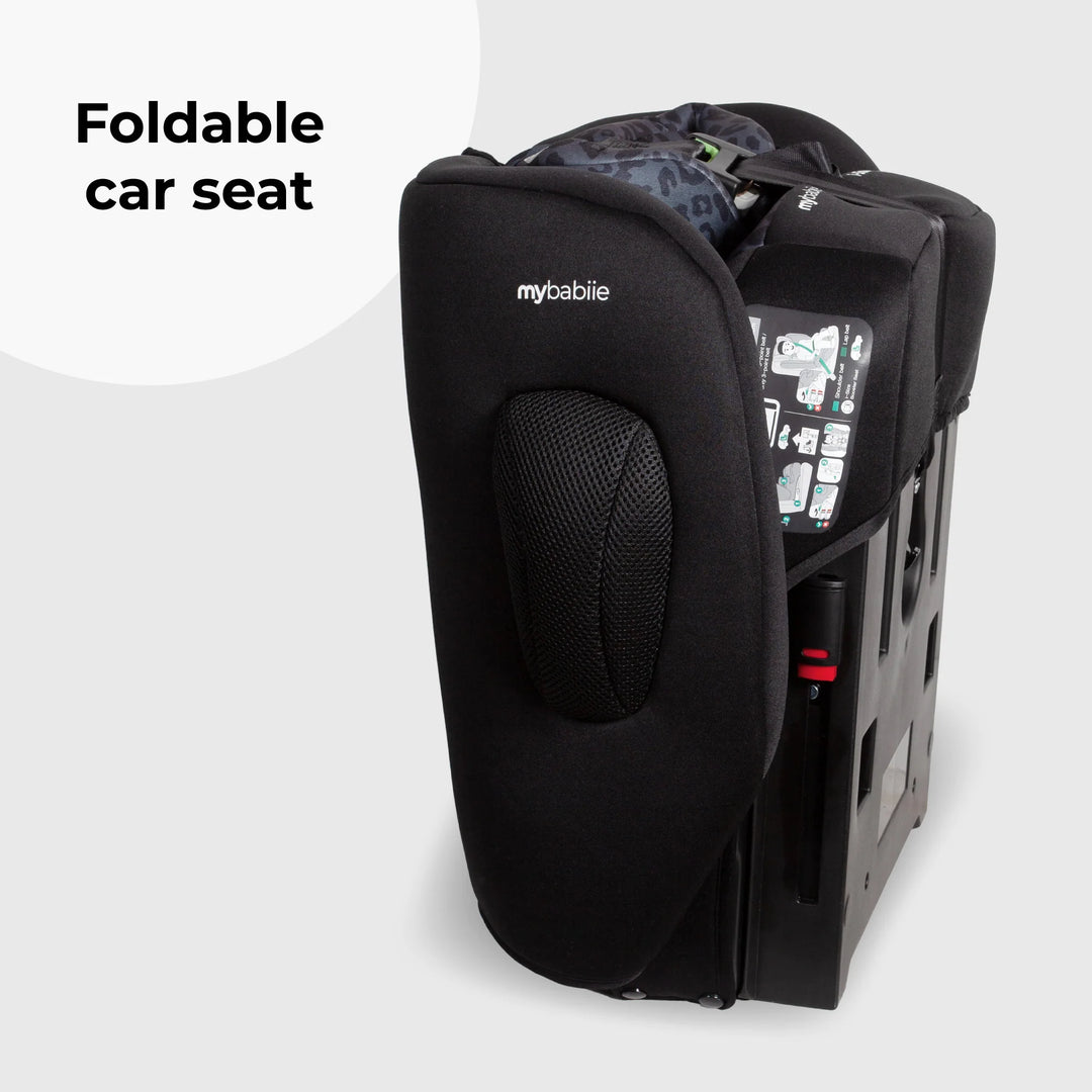 My Babiie MBCS80 Foldable Toddler to Booster R129 Car Seat with Isofix - Black Leopard