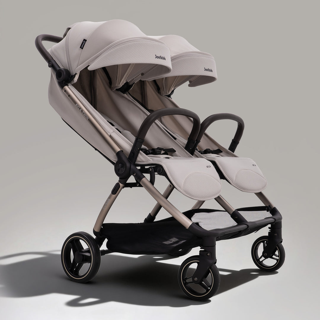 JoviKids Ayla Compact Twin Pushchair - Beige