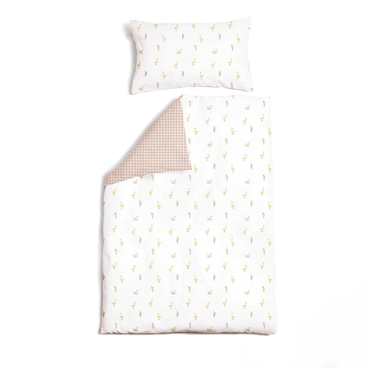 Clair De Lune Reversible Little Duckling Cot Bed Duvet Cover and Pillowcase Set