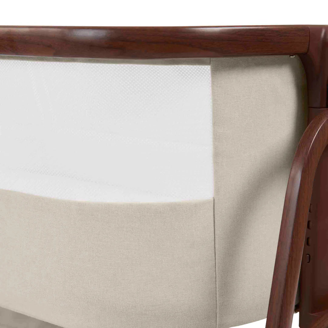 Ickle Bubba Bubba&Me Luxe Bedside Crib - Stone