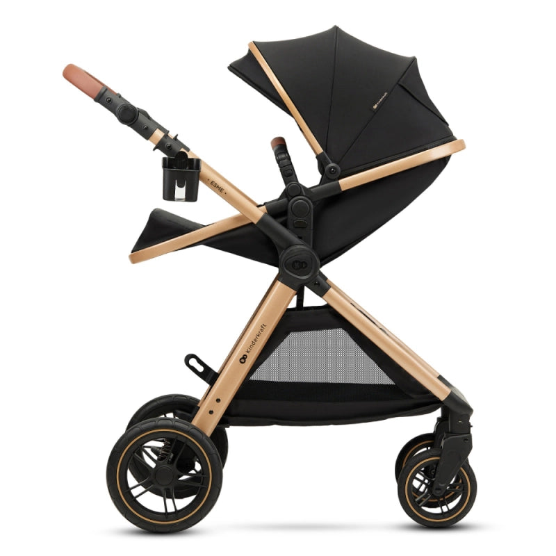 Kinderkraft Esme Pro 3in1 Travel System With Mink Pro2 Car Seat - Pure Black