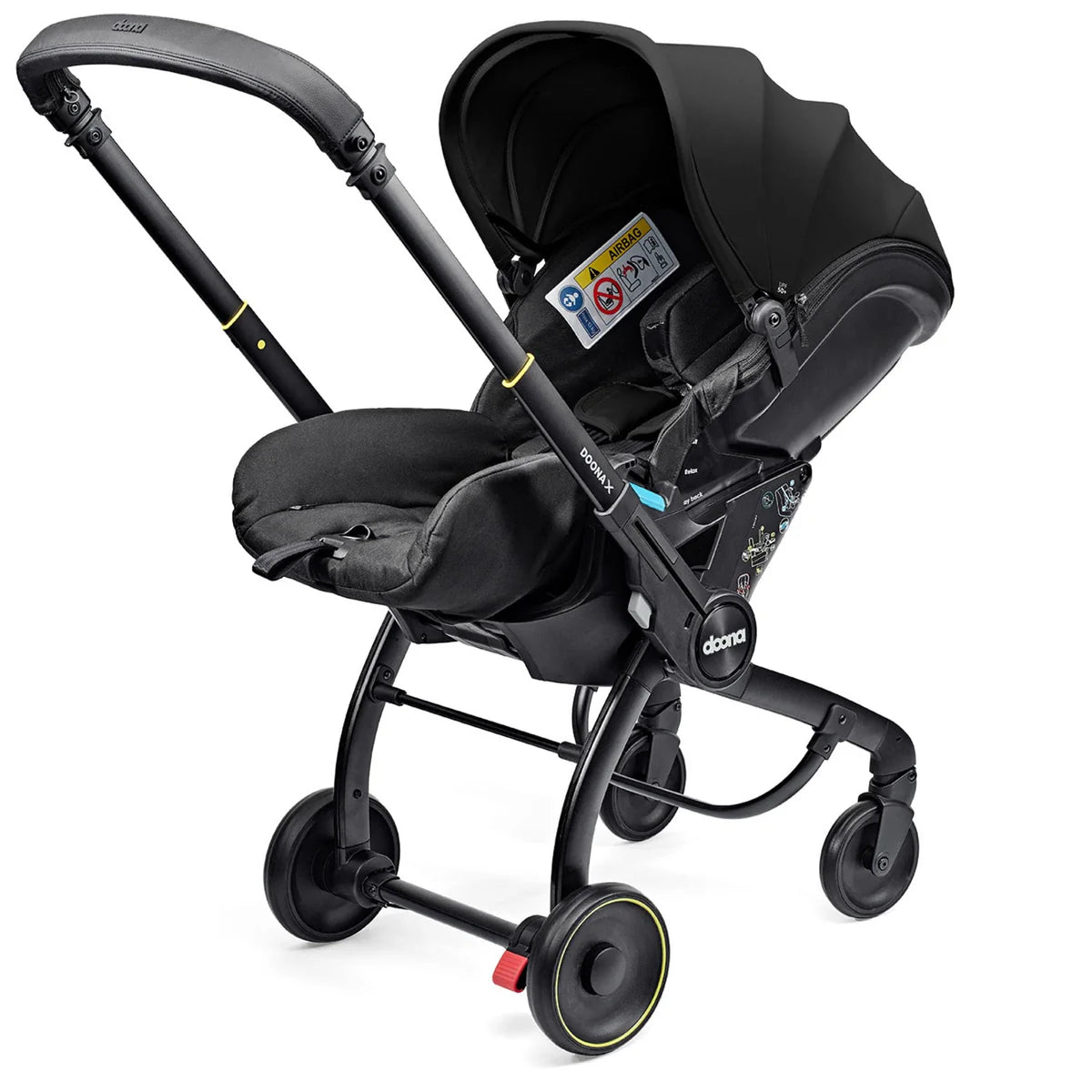 Doona X Recline Car Seat & Stroller with Isofix Base & Rain Cover Bundle - Nitro Black + FREE Essentials Bag Worth £54.99!