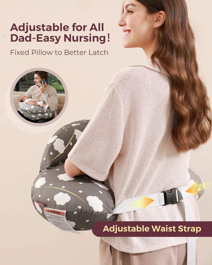 Momcozy Multifunctional and Adjustable 100% Cotton Nursing Pillow