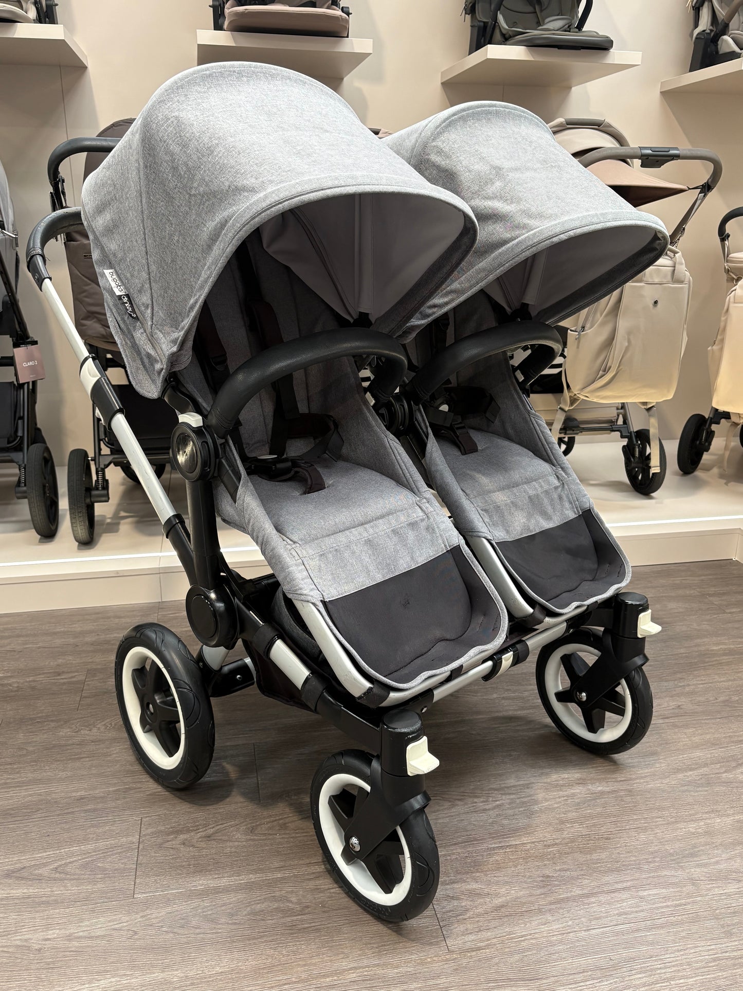 PRE LOVED Bugaboo Donkey2 Twin Pushchair - Grey Melange