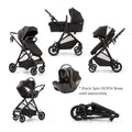 Redkite Push Me Savanna i Travel System Inc Neo Car Seat - Black