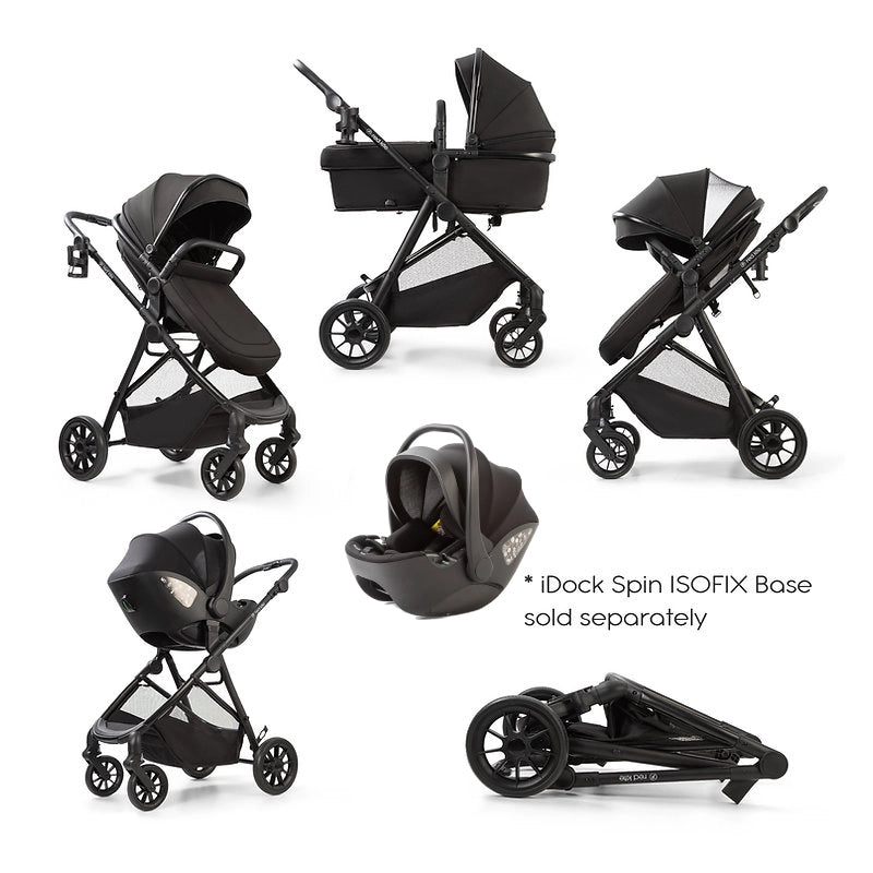 Redkite Push Me Savanna i Travel System Inc Neo Car Seat - Black