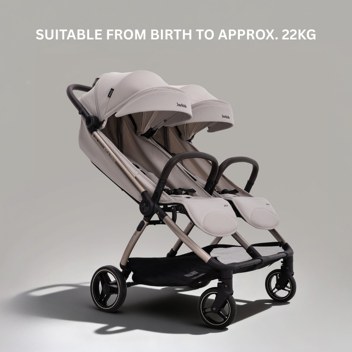 JoviKids Ayla Compact Twin Pushchair - Beige
