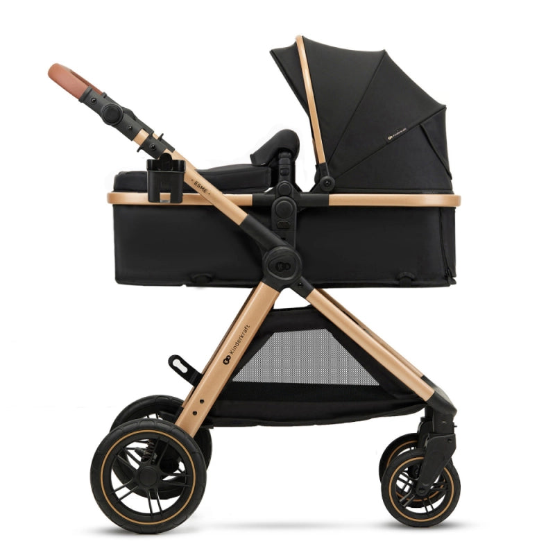 Kinderkraft Esme Pro 3in1 Travel System With Mink Pro2 Car Seat - Pure Black
