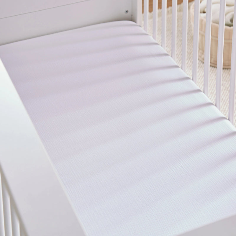 CuddleCo 2 Pack Cot Bed Sheets - Cashmere Waffle